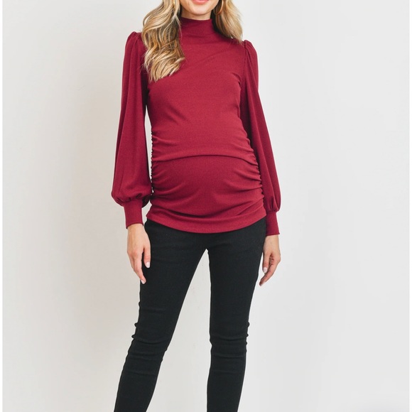 Hello Miz Maternity Top in Black - Picture 3 of 3